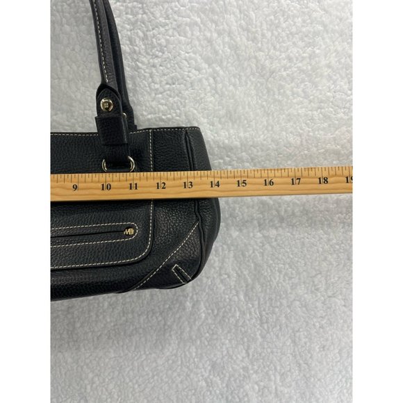 Kate Spade New York Womens Satchel Handbag Black Snap Phone Pocket Tassel M - Picture 8 of 12